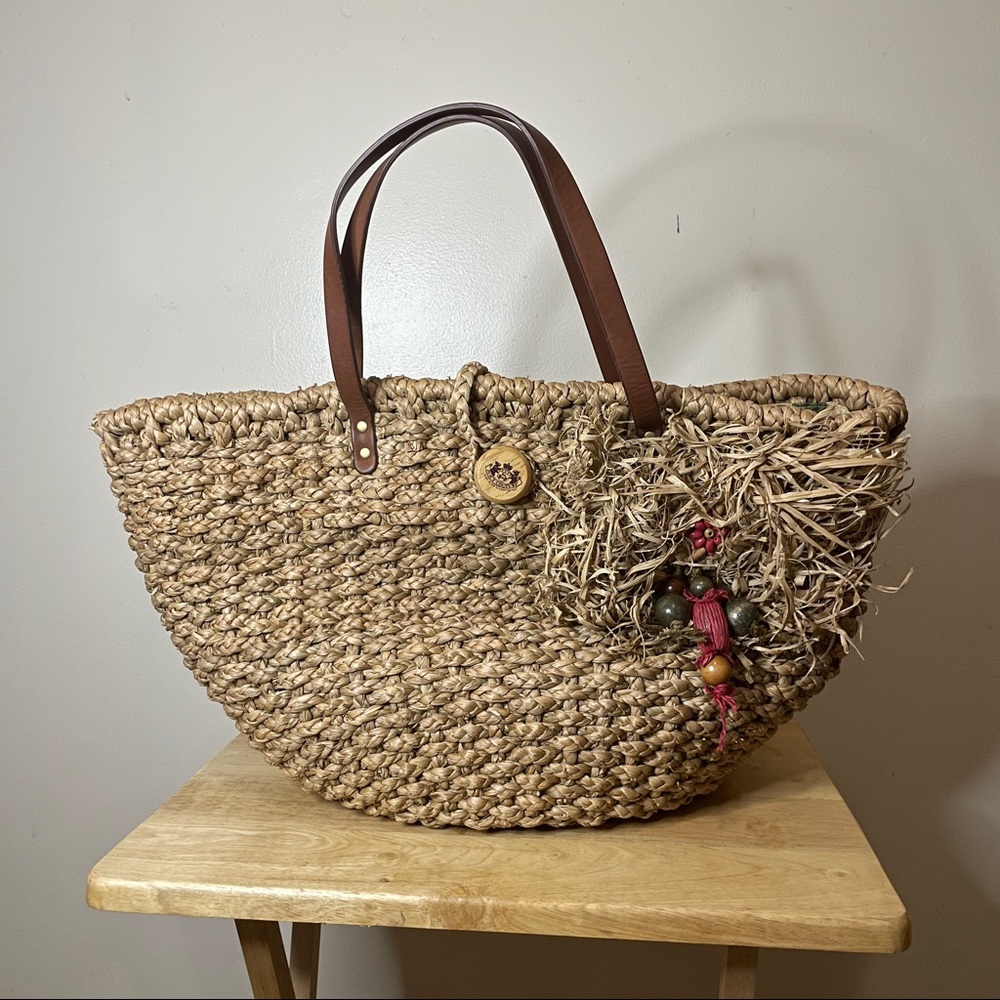 Juicy Couture Large Straw Tote